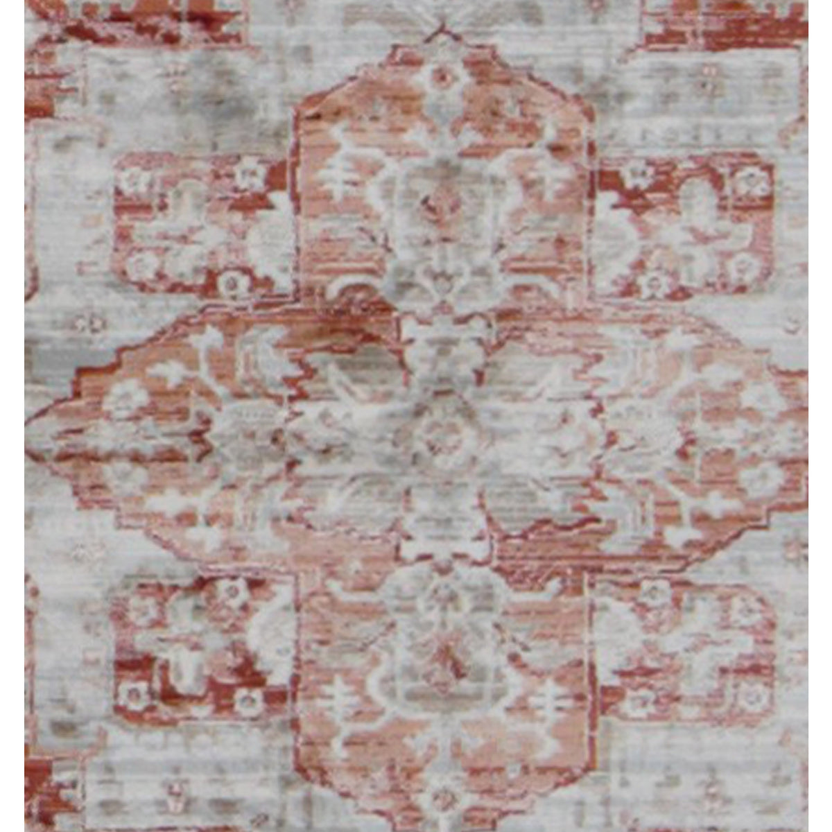 Aura Isle 67613 Orange Ivory Transitional Power Loom Rug