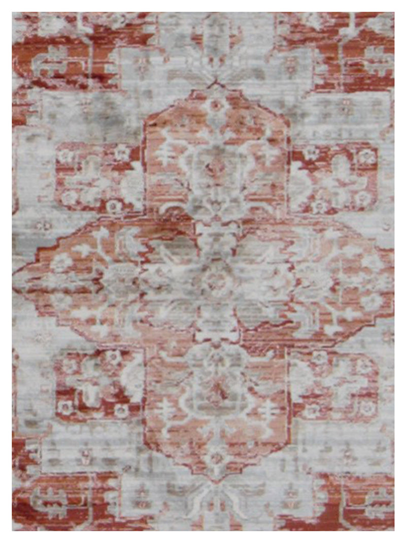 Aura Isle 67613 Orange Ivory Transitional Power Loom Rug