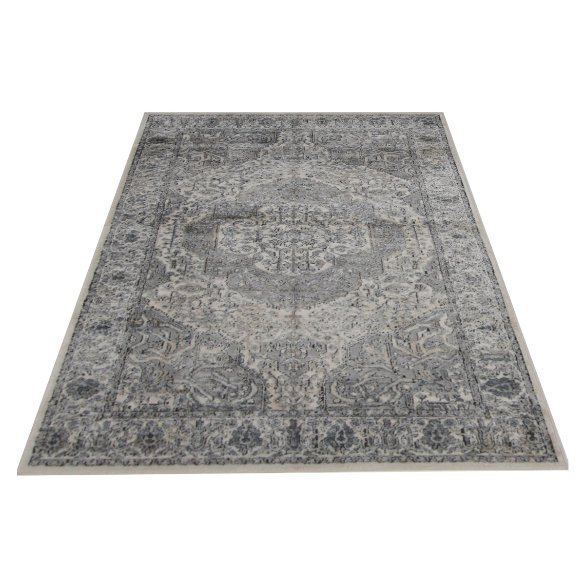 Aura Isle 67614 Ivory Grey Transitional Power Loom Rug