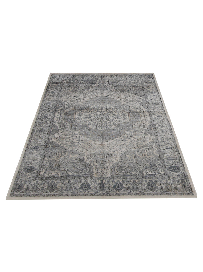 Aura Isle 67614 Ivory Grey Transitional Power Loom Rug
