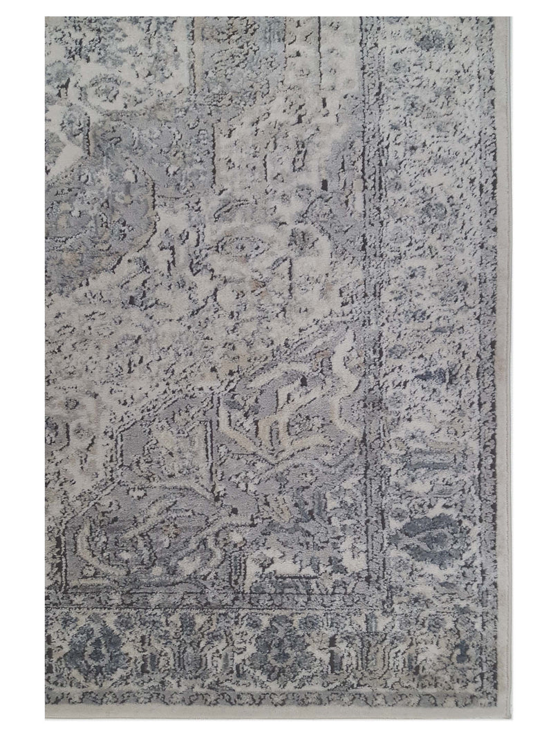 Aura Isle 67614 Ivory Grey Transitional Power Loom Rug
