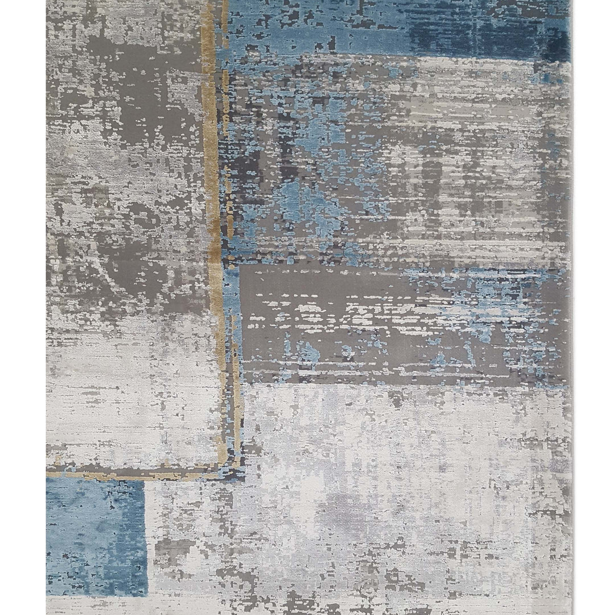 Pacific Ibiza 67659 Ivory Teal Modern Power Loom Rug