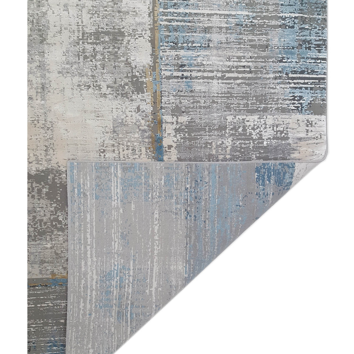 Pacific Ibiza 67659 Ivory Teal Modern Power Loom Rug