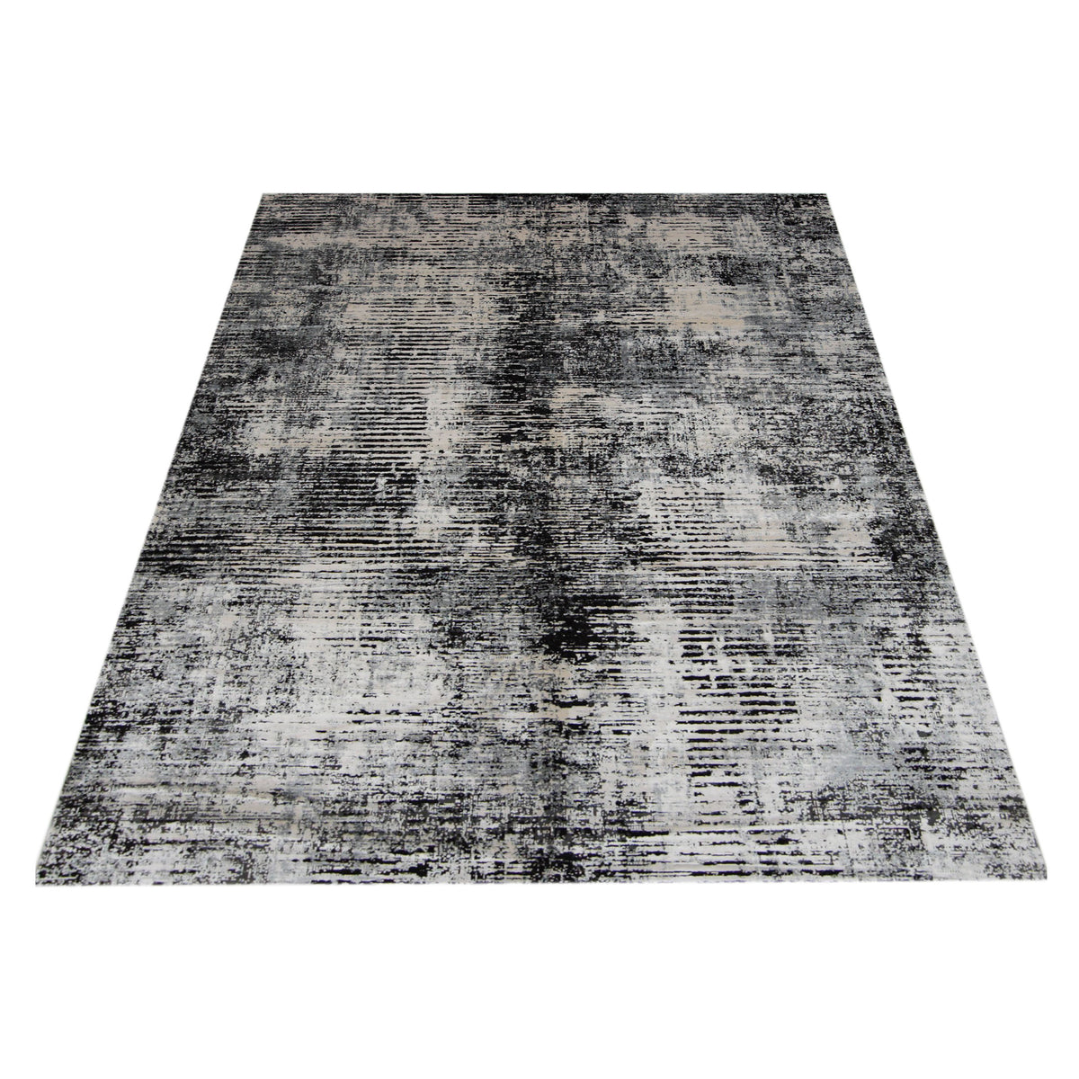 Pacific Ibiza 67666 Silver Black Modern Power Loom Rug