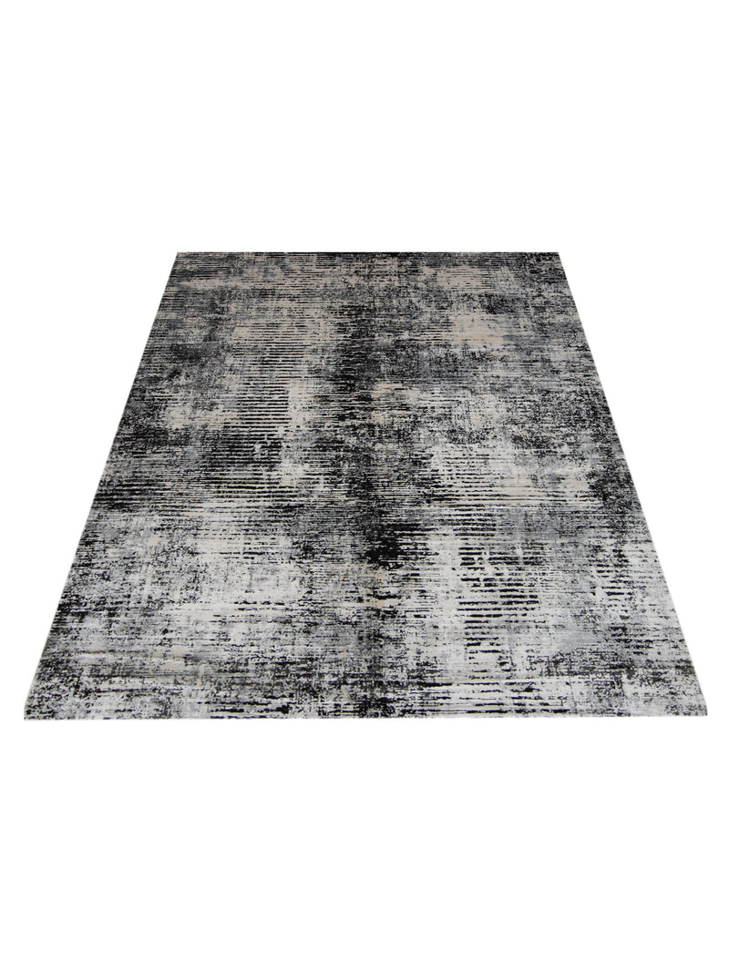 Pacific Ibiza 67666 Silver Black Modern Power Loom Rug