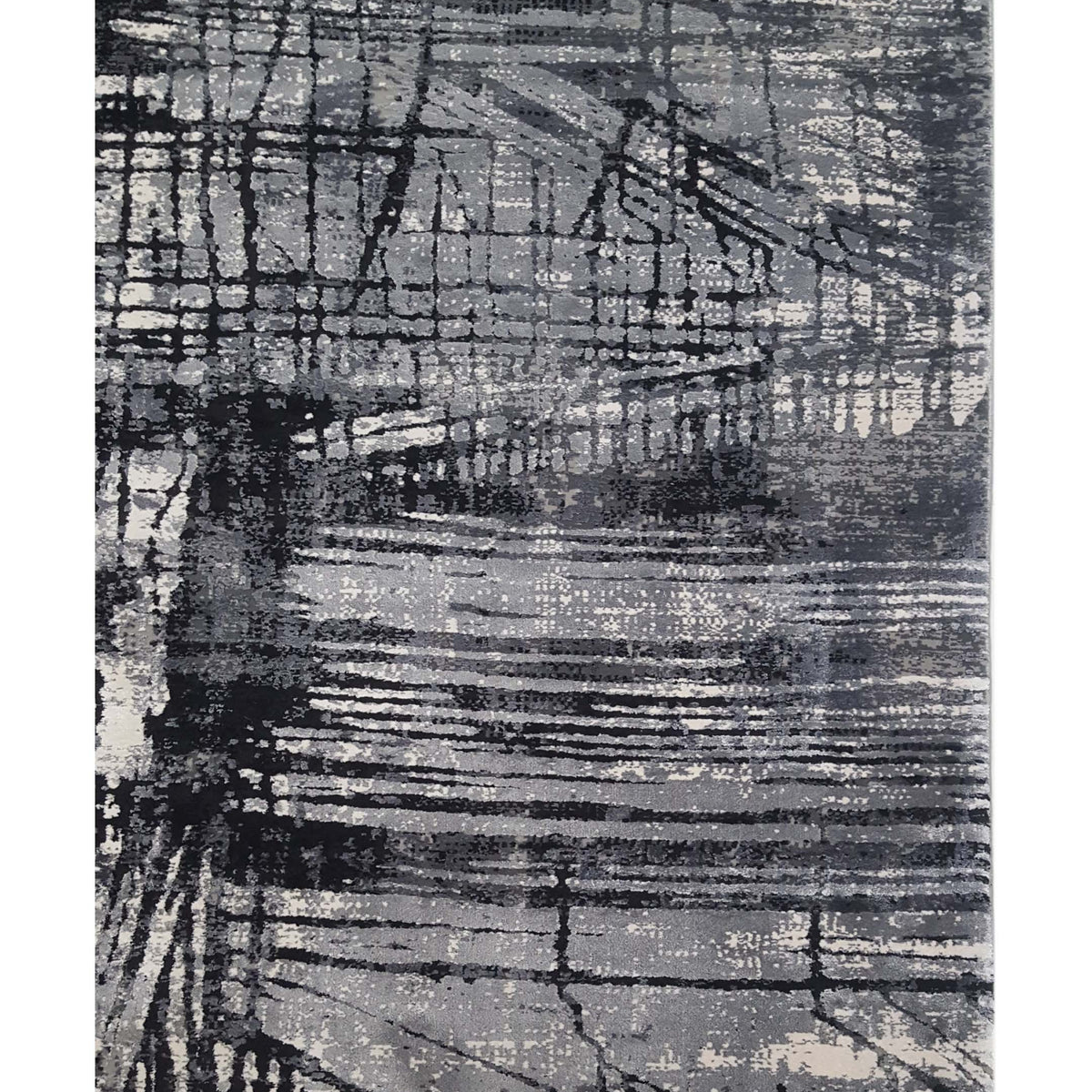 Pacific Ibiza BI-67667 Black Ivory Modern Power Loom Rug