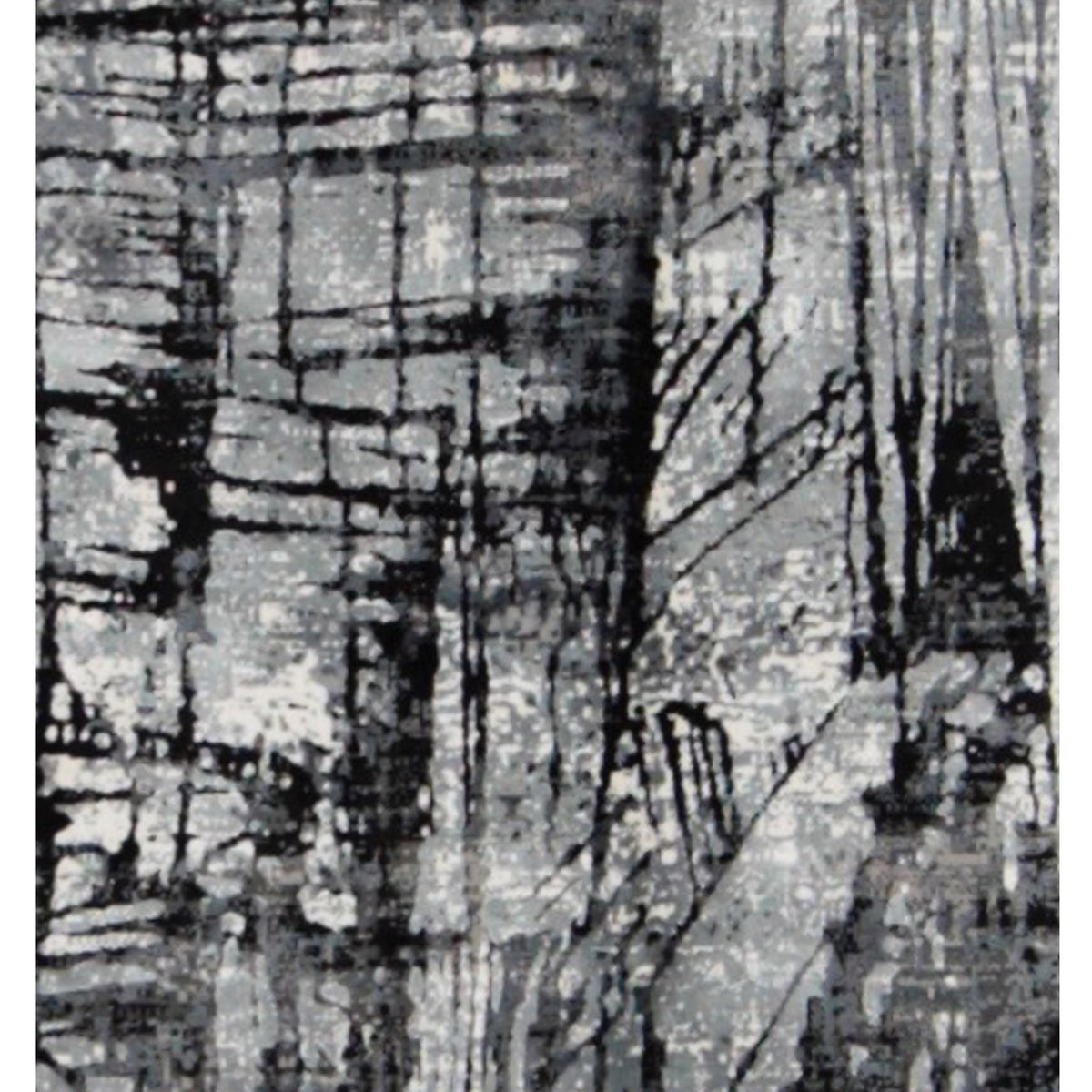 Pacific Ibiza BI-67667 Black Ivory Modern Power Loom Rug