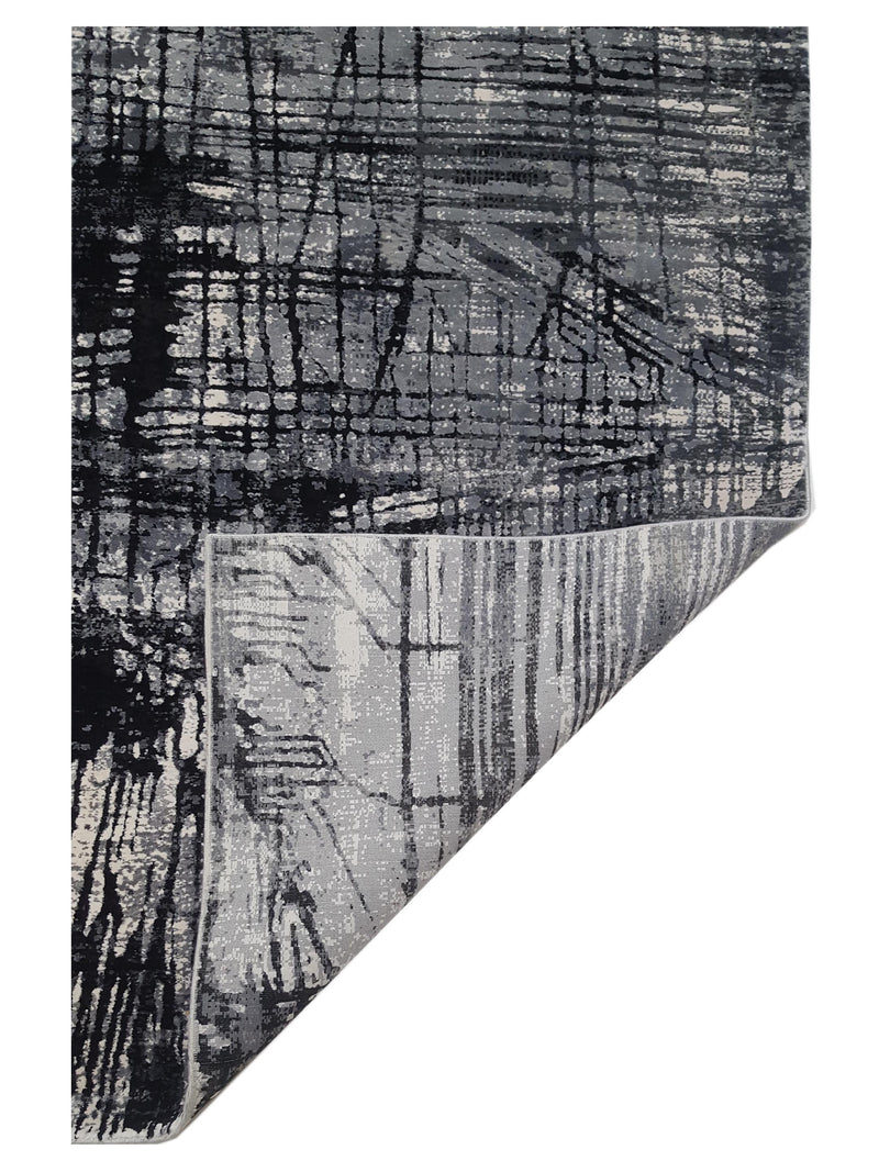 Pacific Ibiza BI-67667 Black Ivory Modern Power Loom Rug