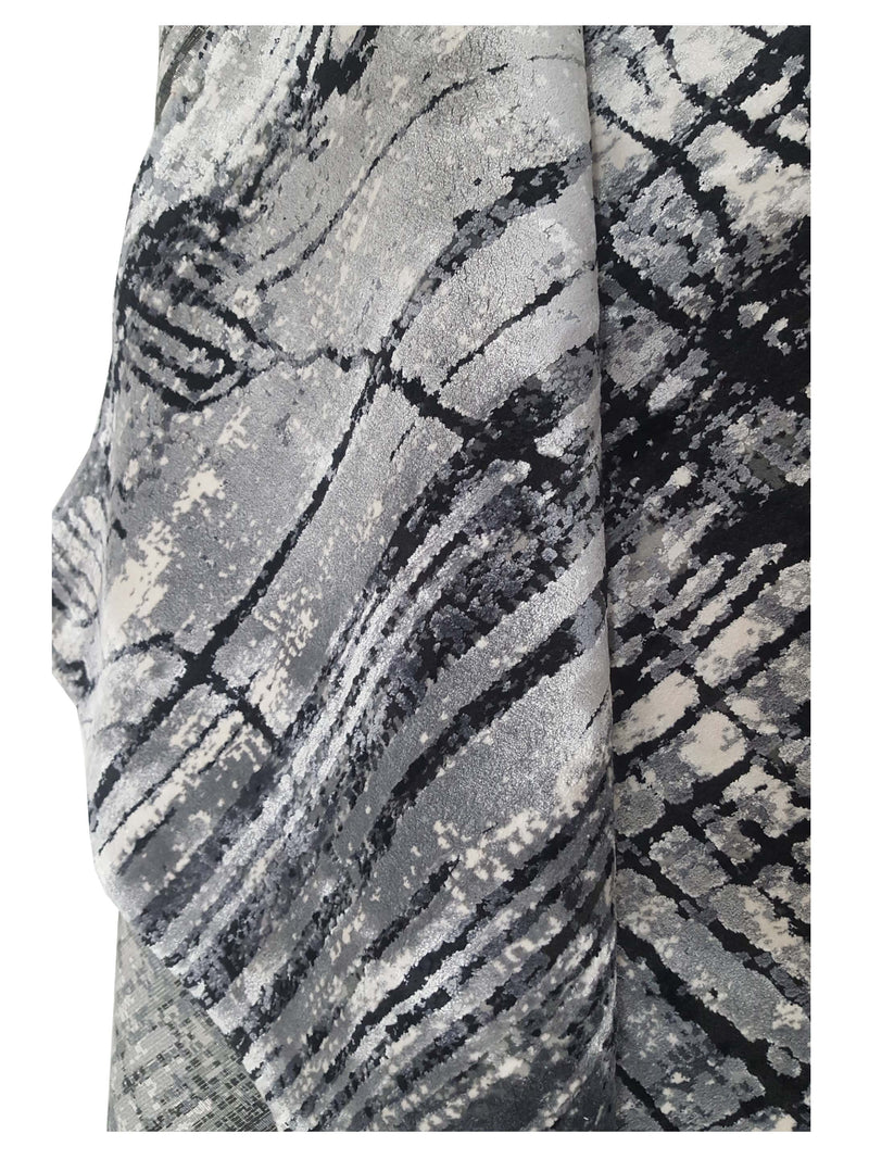 Pacific Ibiza BI-67667 Black Ivory Modern Power Loom Rug