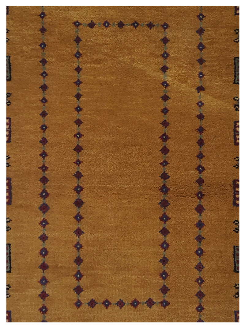 Pacific Gabbeh-In 69028 Gold Gold Modern Hand Knotted Rug