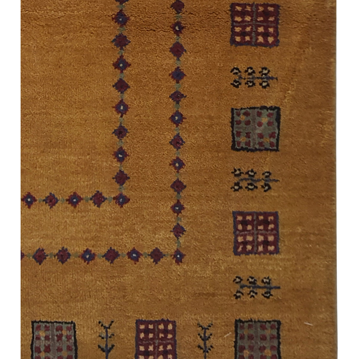 Pacific Gabbeh-In 69028 Gold Gold Modern Hand Knotted Rug