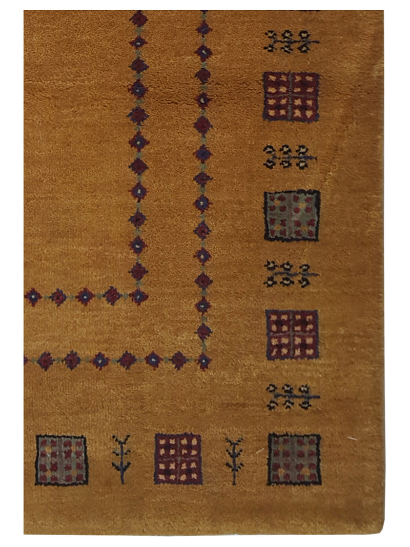 Pacific Gabbeh-In 69028 Gold Gold Modern Hand Knotted Rug