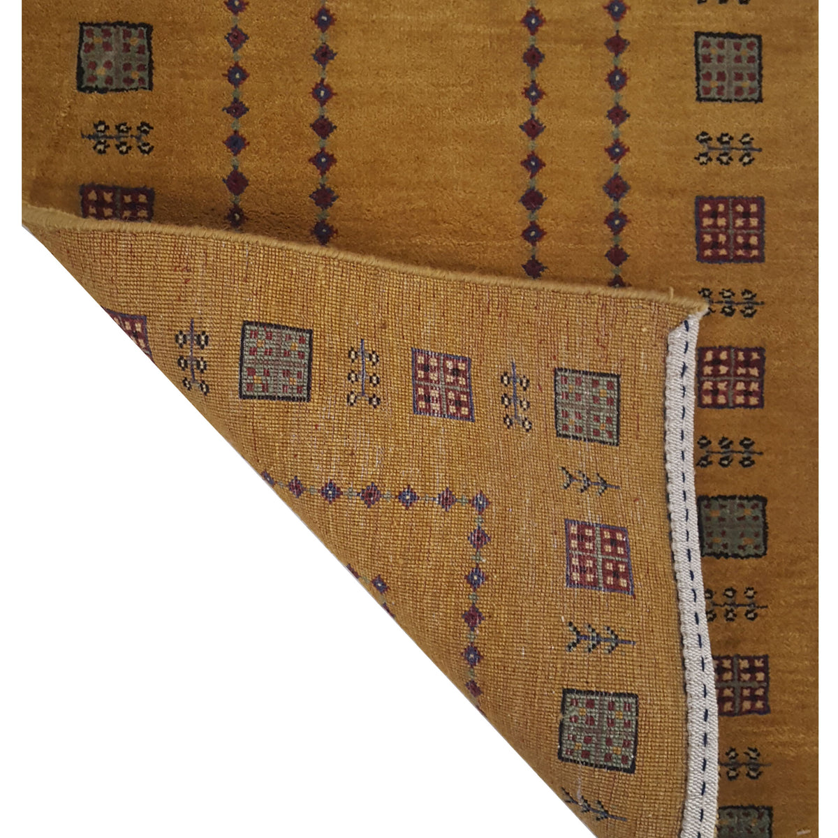 Pacific Gabbeh-In 69028 Gold Gold Modern Hand Knotted Rug
