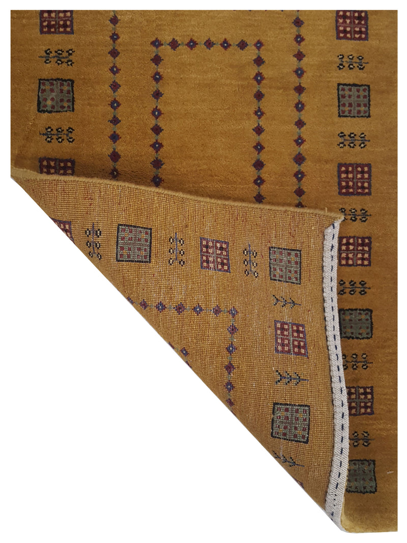 Pacific Gabbeh-In 69028 Gold Gold Modern Hand Knotted Rug