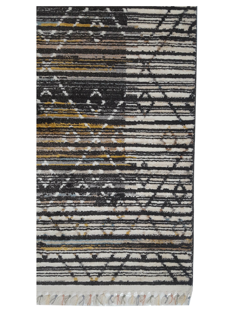 Pacific Aero 69730 Ivory Grey Modern Power Loom Rug