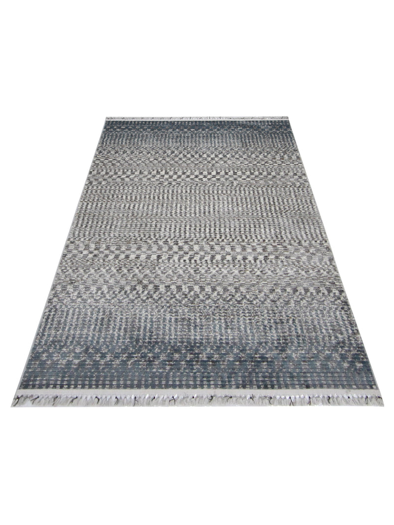 Pacific Aero 69735 Grey Ivory Modern Power Loom Rug