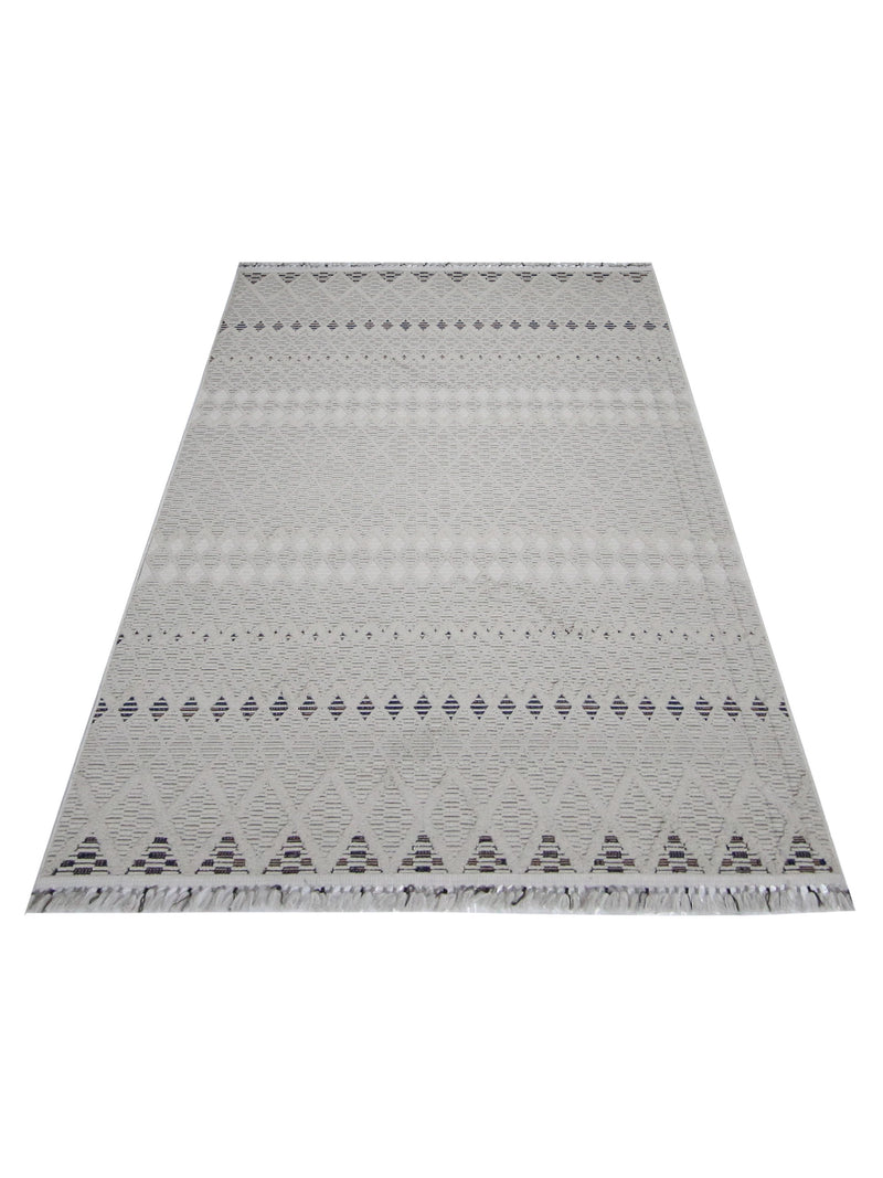 Pacific Aero 69737 Ivory Ivory Modern Power Loom Rug