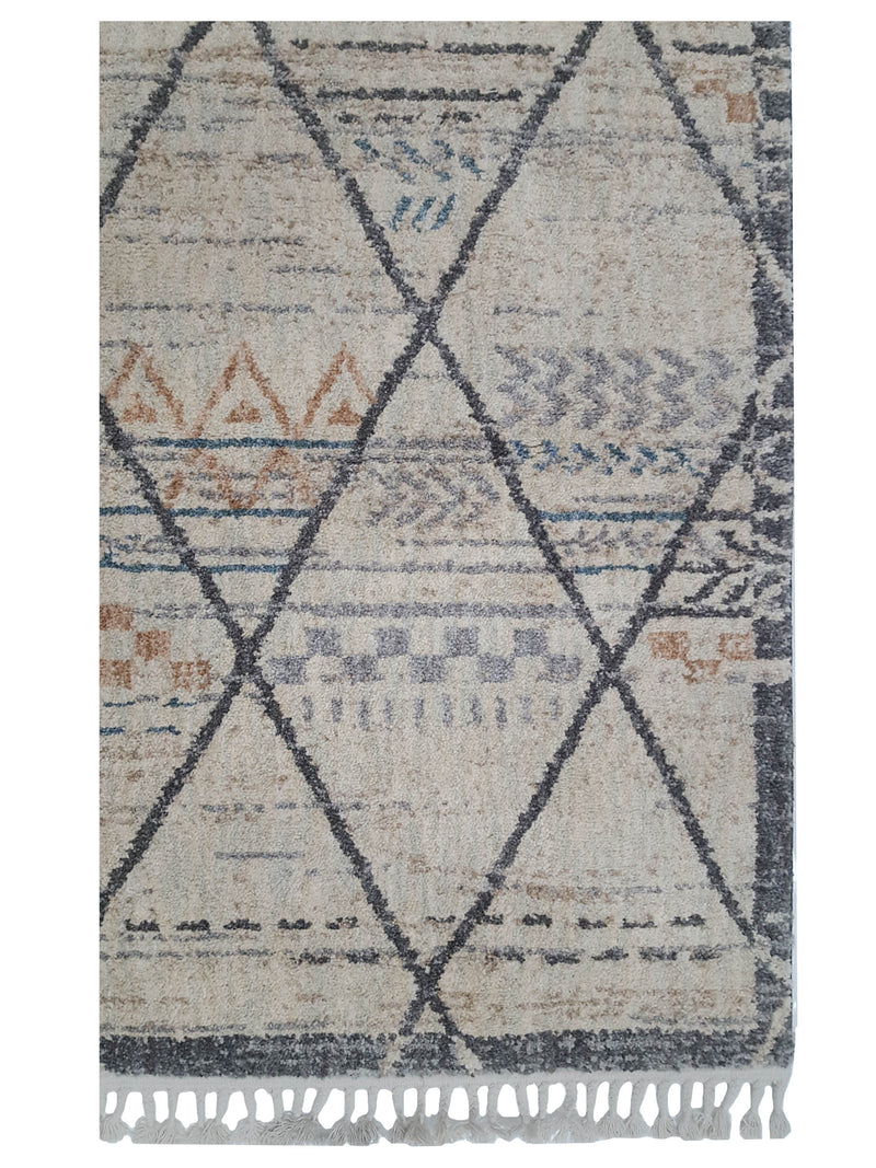 Pacific Aero 69740 Beige Dk.Grey Modern Power Loom Rug