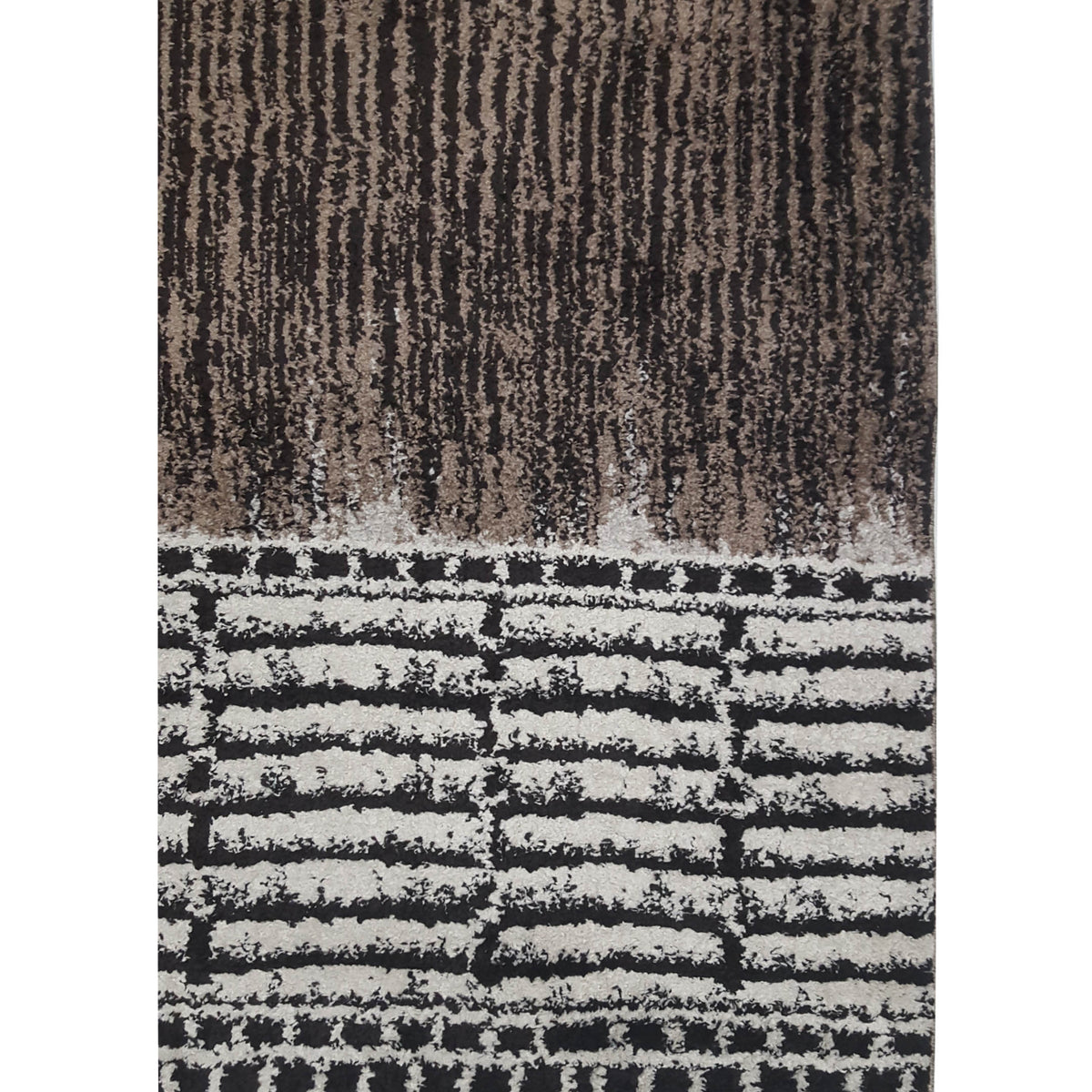 Pacific Aero 69741 Black White Modern Power Loom Rug