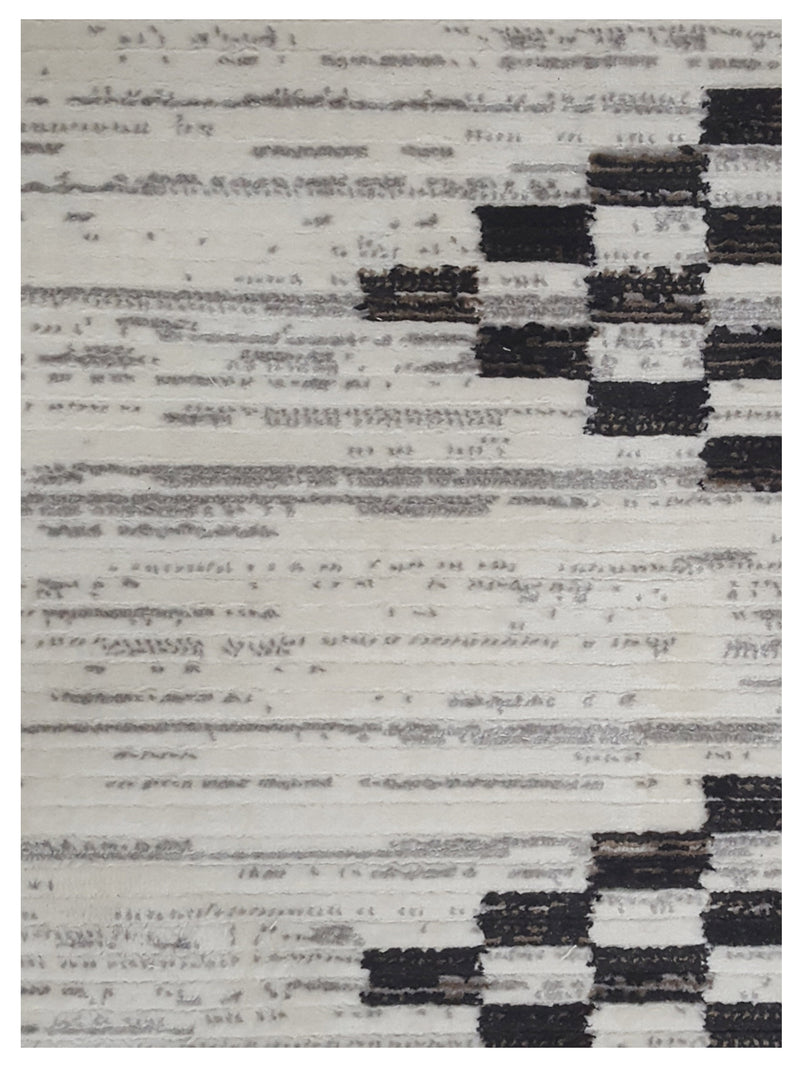 Pacific Aero 69743 Black Ivory Modern Power Loom Rug