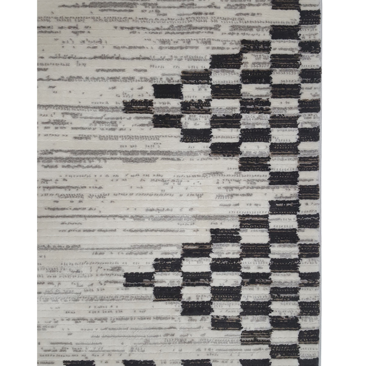 Pacific Aero 69743 Black Ivory Modern Power Loom Rug