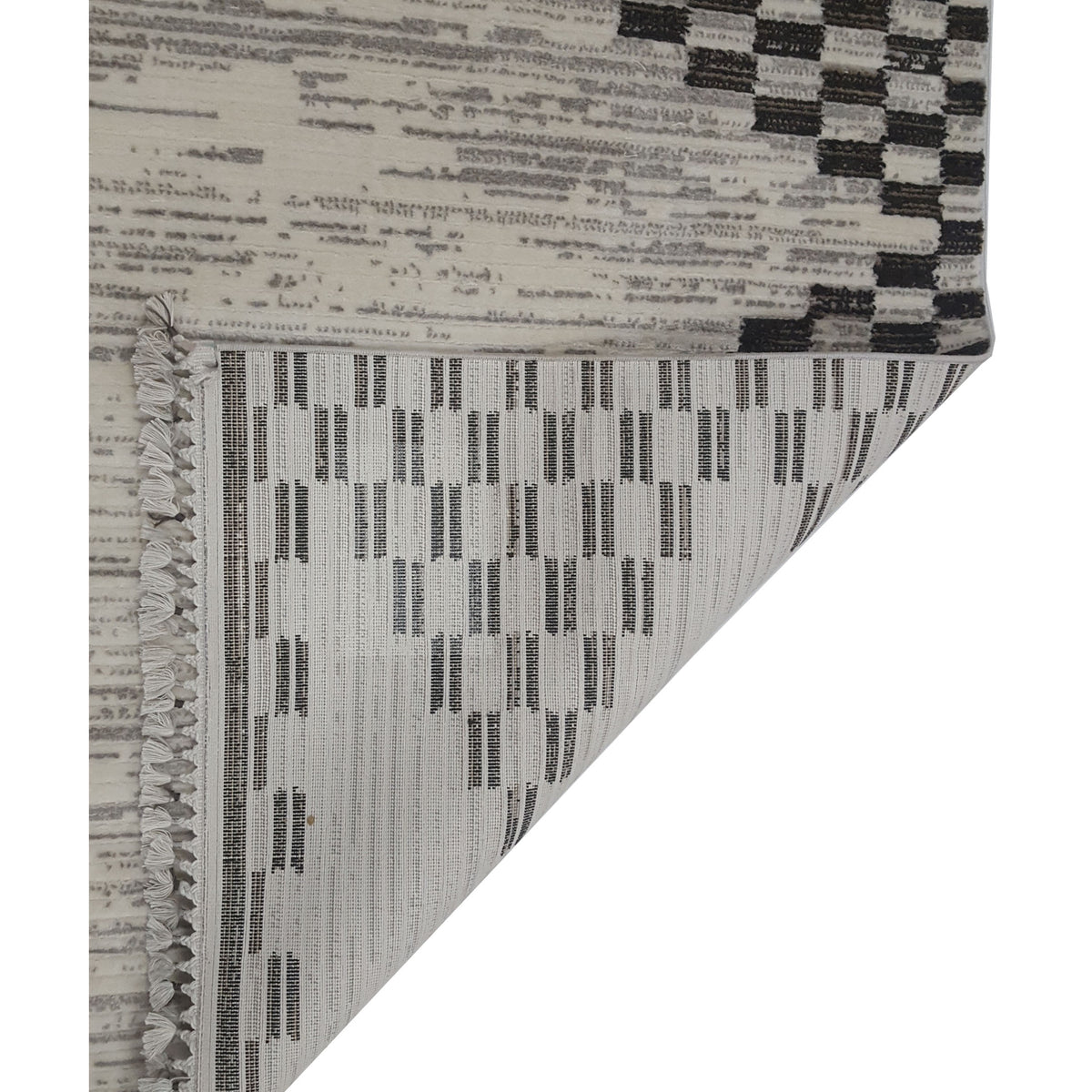 Pacific Aero 69743 Black Ivory Modern Power Loom Rug