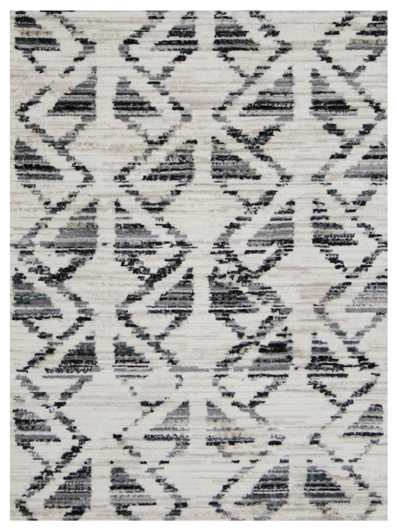 Pacific Aero 69744 Ivory Grey Modern Power Loom Rug