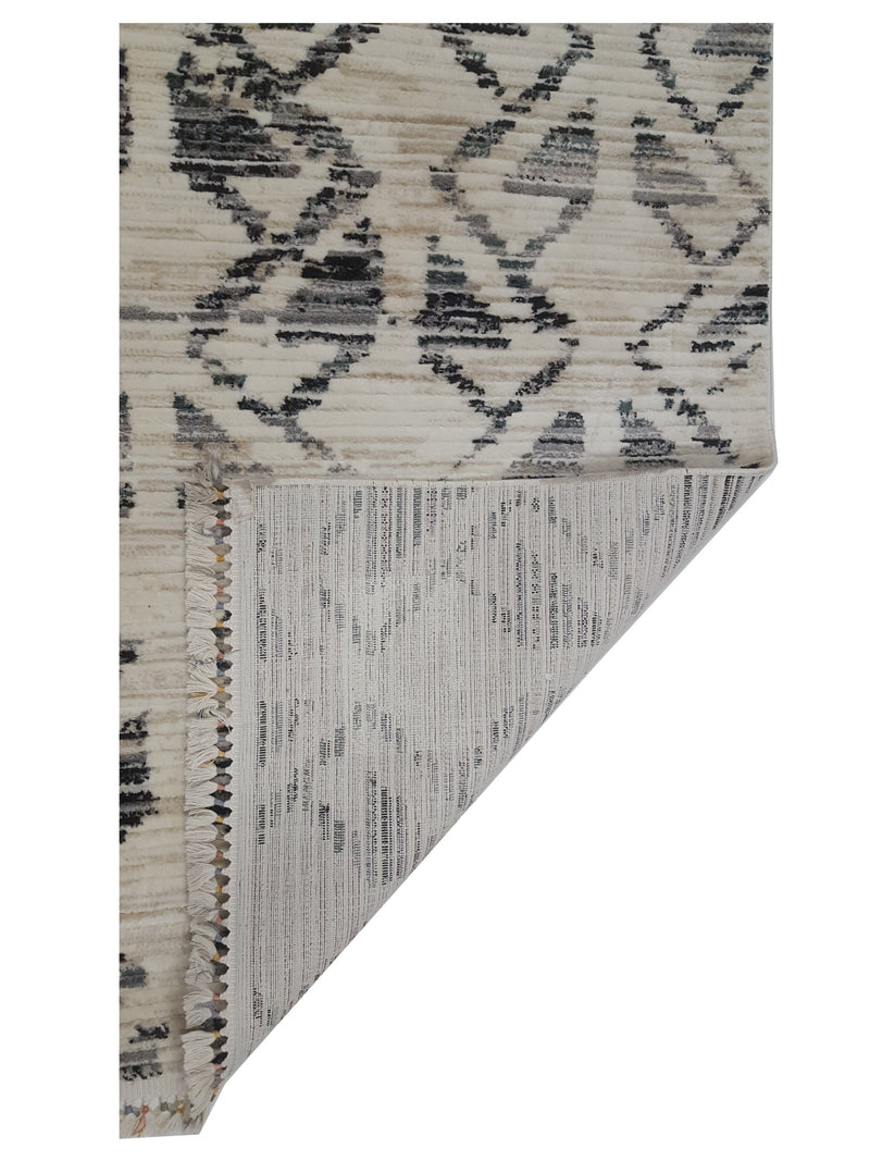 Pacific Aero 69744 Ivory Grey Modern Power Loom Rug