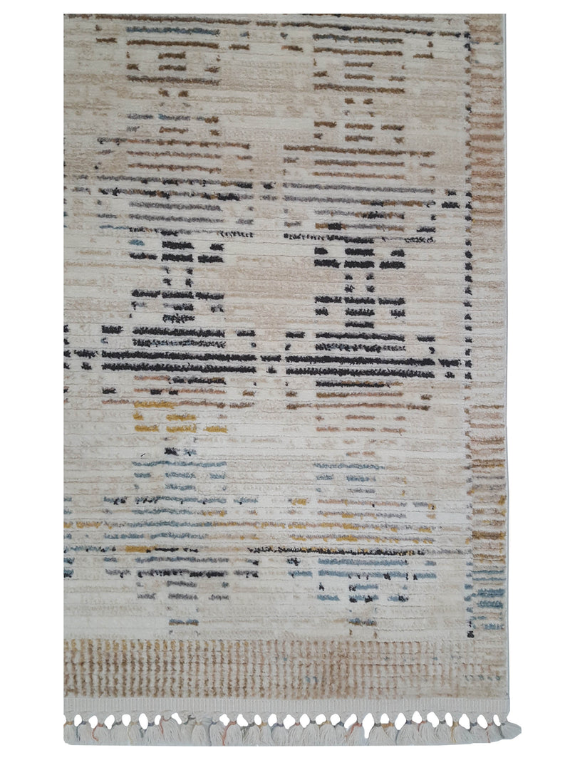 Pacific Aero 69745 Beige Multi Modern Power Loom Rug