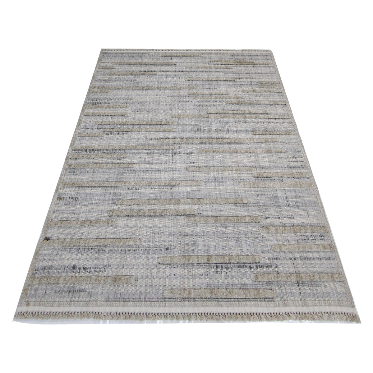 Pacific Aero 69746 Silver Khaki Modern Power Loom Rug