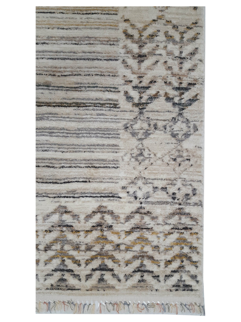 Pacific Aero 69749 Ivory Grey Modern Power Loom Rug