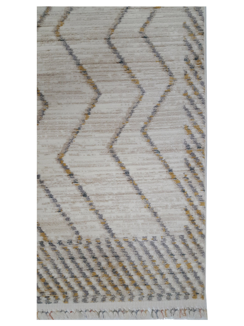 Pacific Aero 69750 Ivory Multi Modern Power Loom Rug