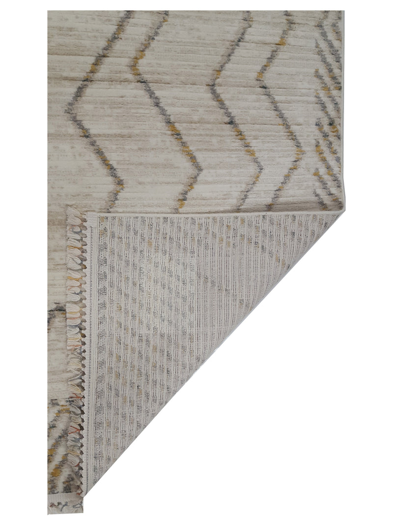 Pacific Aero 69750 Ivory Multi Modern Power Loom Rug