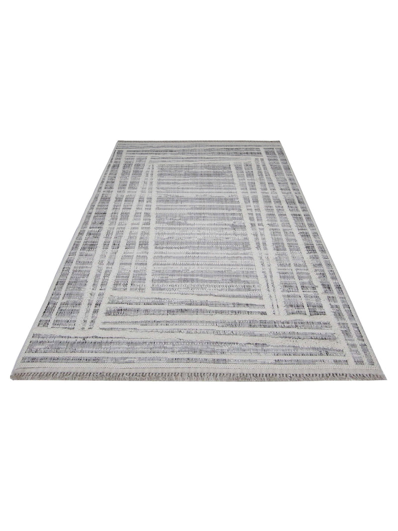 Pacific Aero 69752 Grey Ivory Modern Power Loom Rug