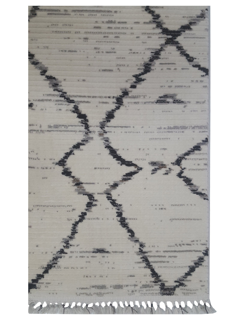 Pacific Aero 69755 Ivory Brown Modern Power Loom Rug