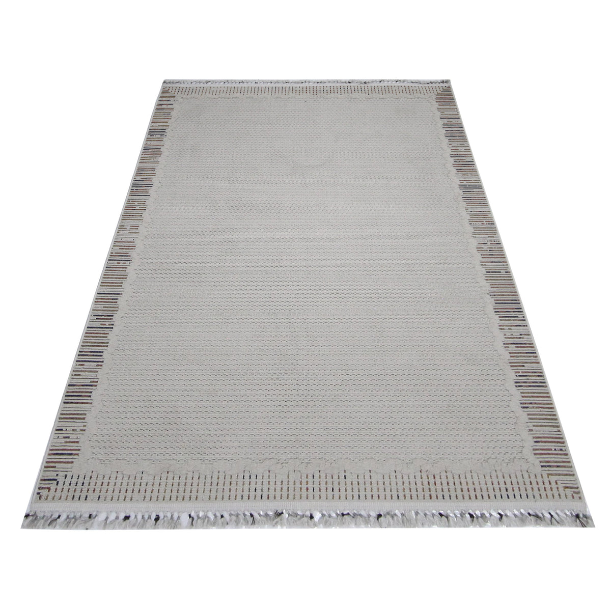 Pacific Aero 69758 Ivory Brown Modern Power Loom Rug