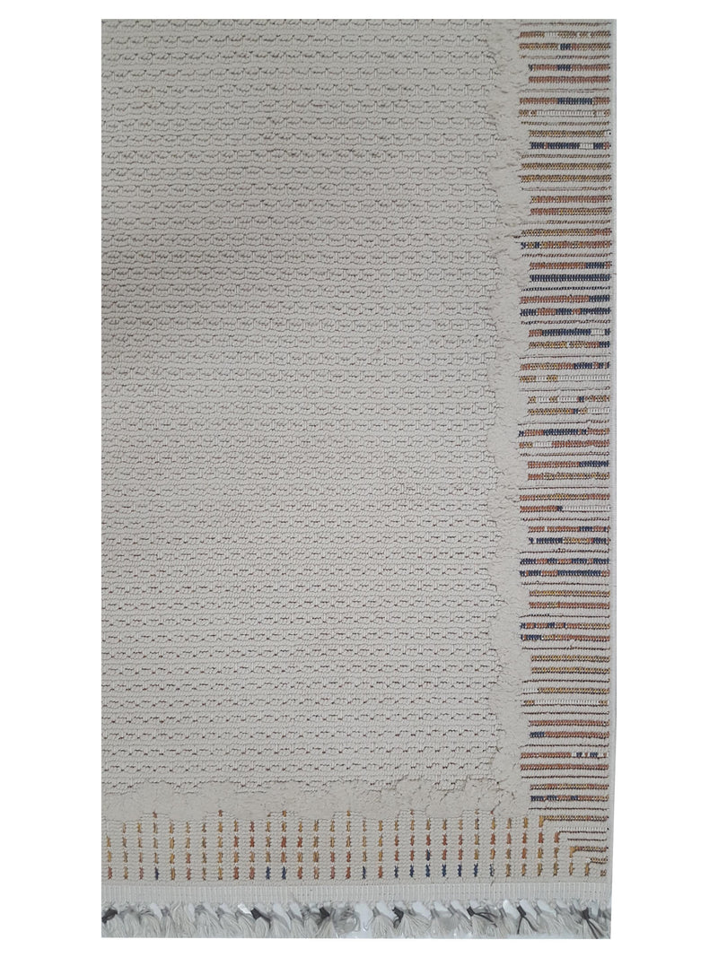 Pacific Aero 69758 Ivory Brown Modern Power Loom Rug