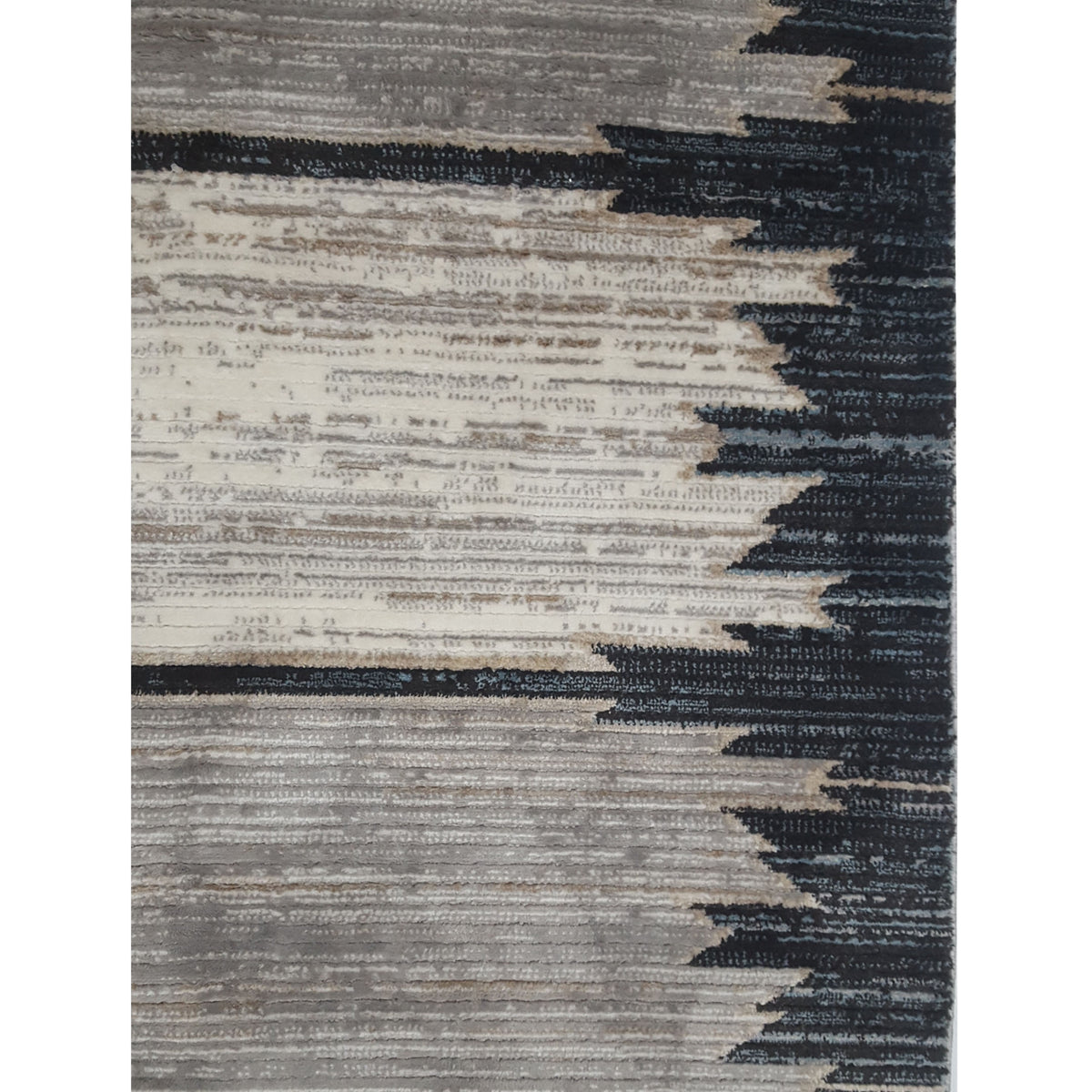 Pacific Aero 69759 Ivory Black Modern Power Loom Rug