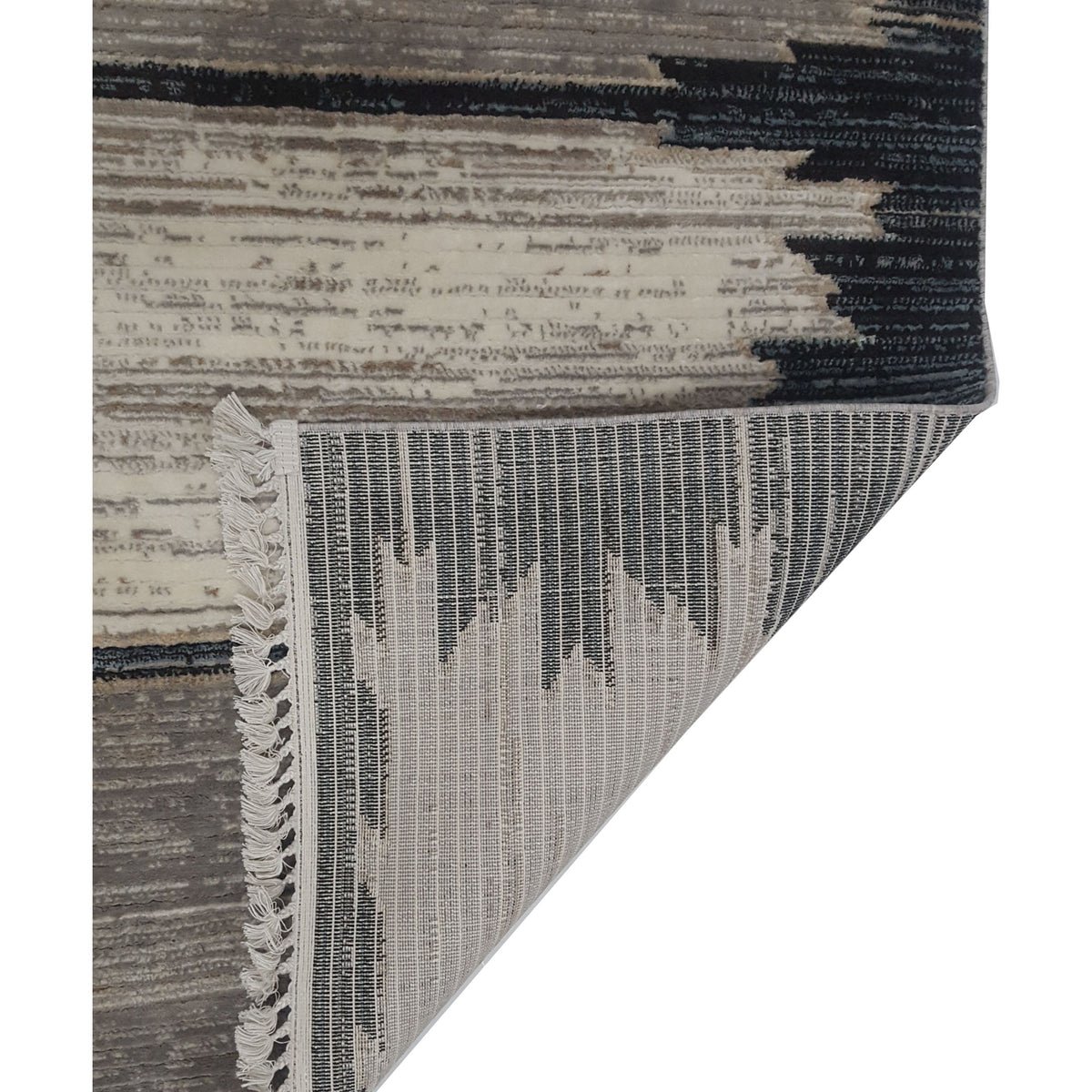 Pacific Aero 69759 Ivory Black Modern Power Loom Rug