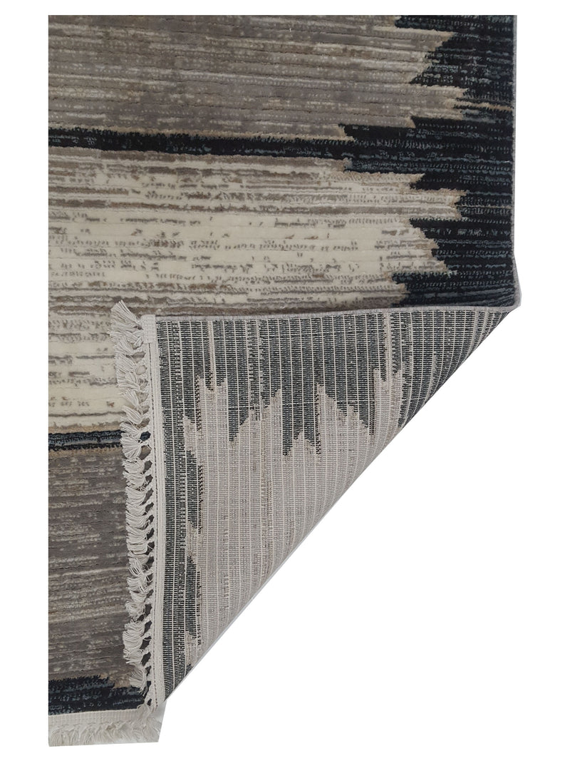 Pacific Aero 69759 Ivory Black Modern Power Loom Rug