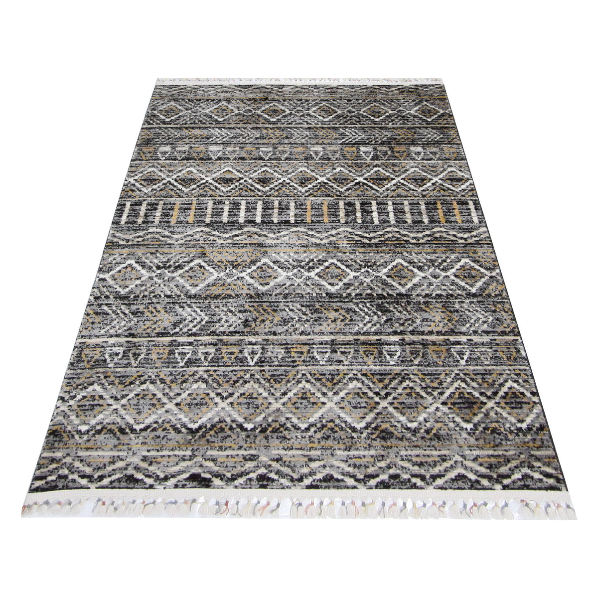 Pacific Aero 69762 Grey Multi Modern Power Loom Rug