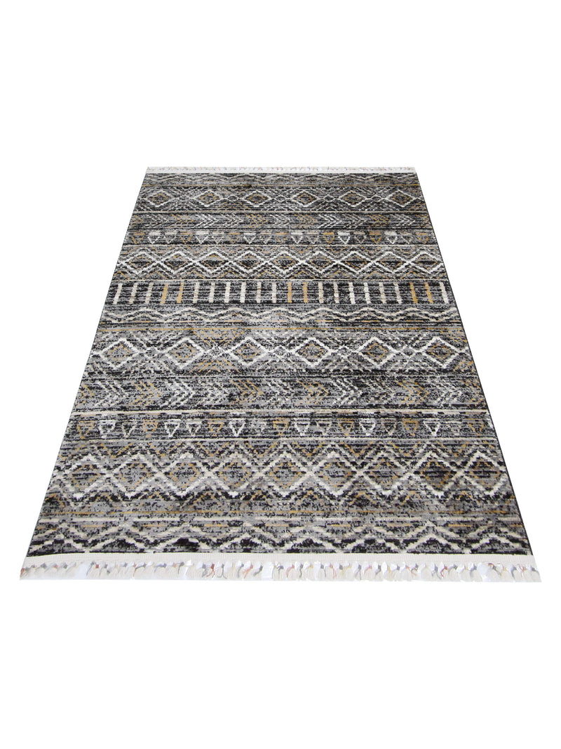 Pacific Aero 69762 Grey Multi Modern Power Loom Rug