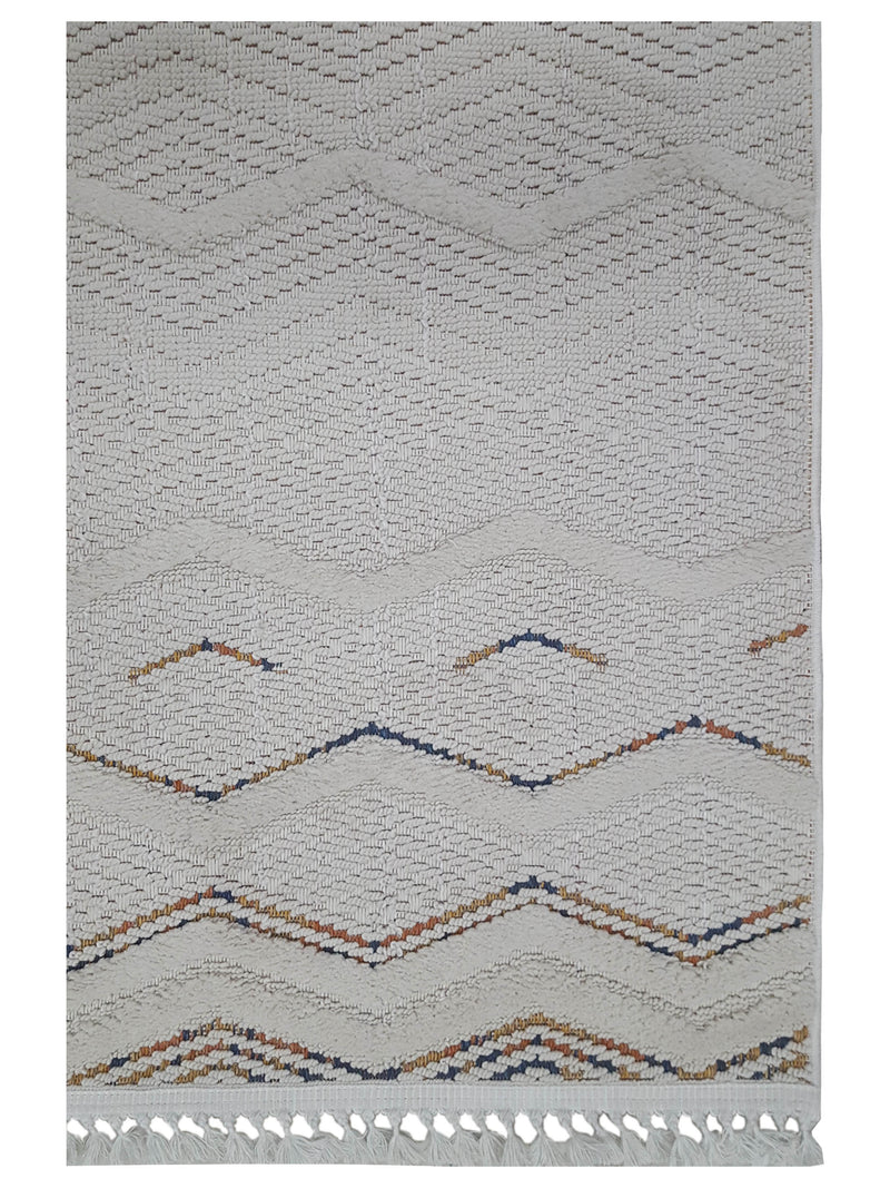 Pacific Aero 69764 Ivory Khaki Modern Power Loom Rug