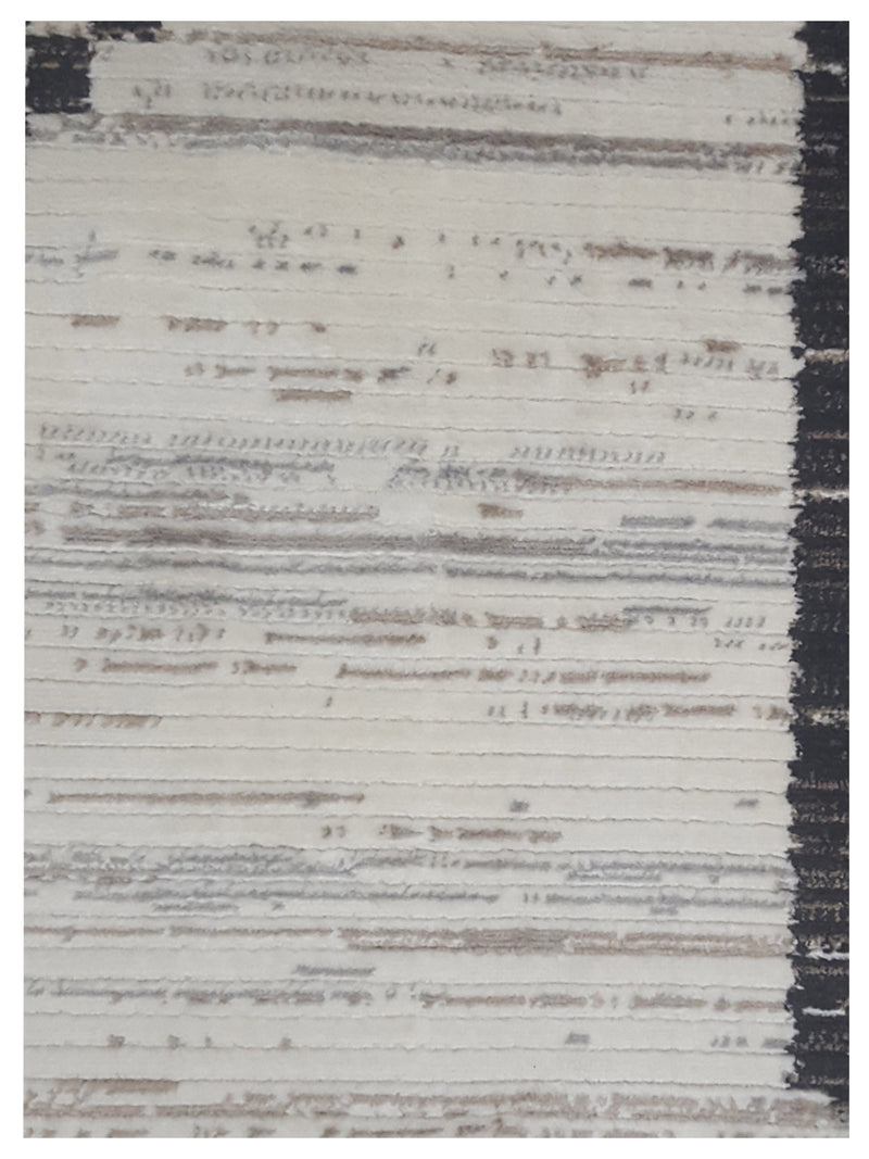 Pacific Aero 69768 Black Ivory Modern Power Loom Rug