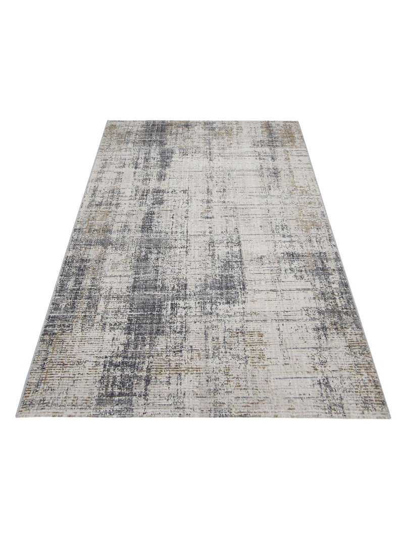 Pacific Aero 69770 Ivory Grey Modern Power Loom Rug