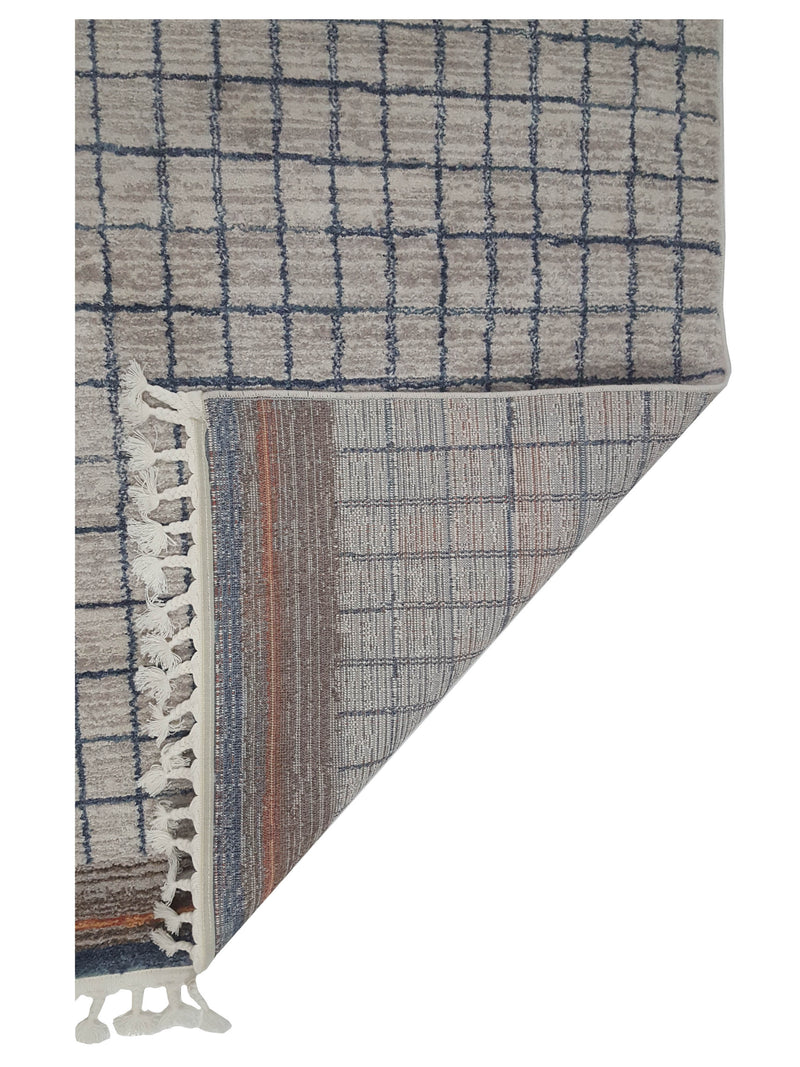 Pacific Aero 69771 Blue Ivory Modern Power Loom Rug