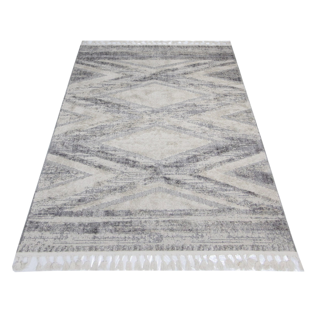 Pacific Aero 69772 Beige Grey Modern Power Loom Rug