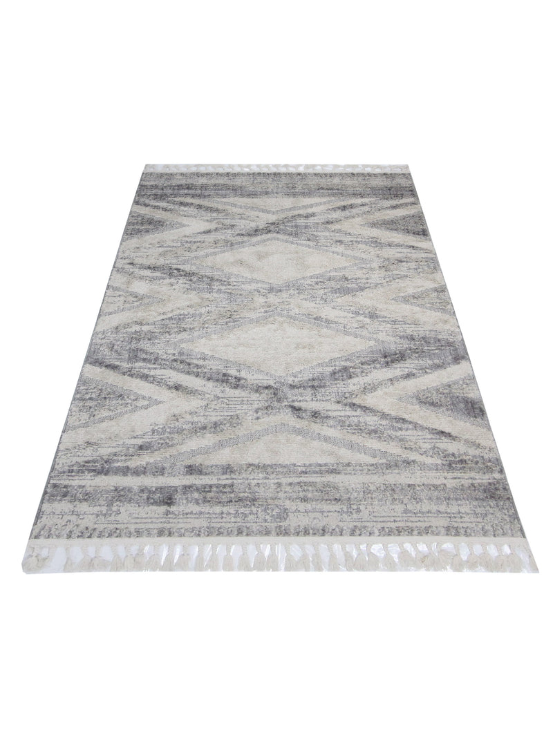 Pacific Aero 69772 Beige Grey Modern Power Loom Rug