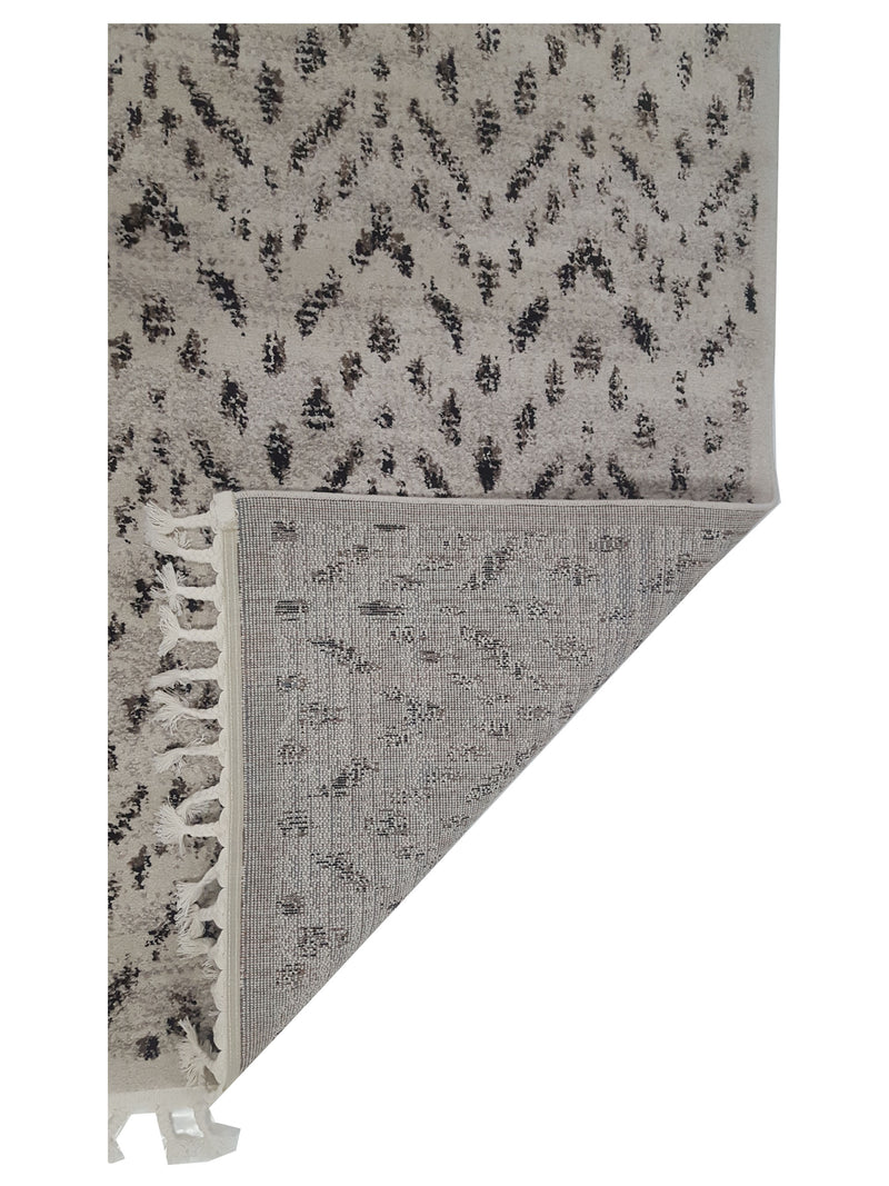 Pacific Aero 69773 Ivory Grey Modern Power Loom Rug