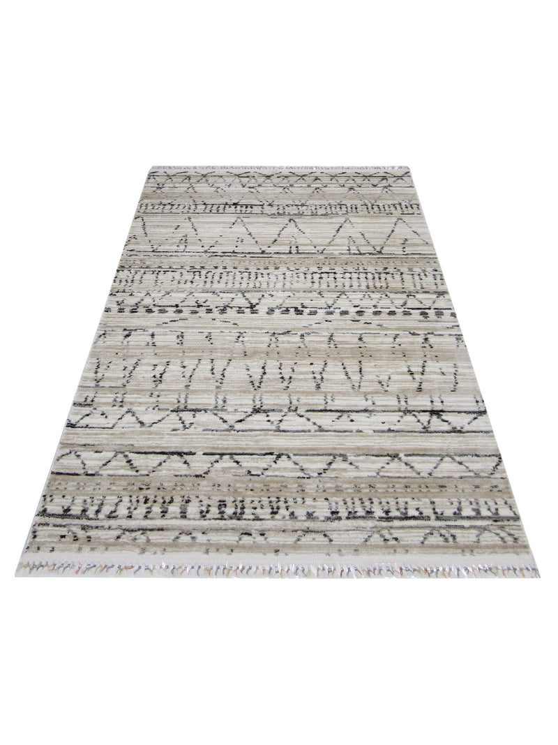 Pacific Aero 69775 Khaki Beige Modern Power Loom Rug